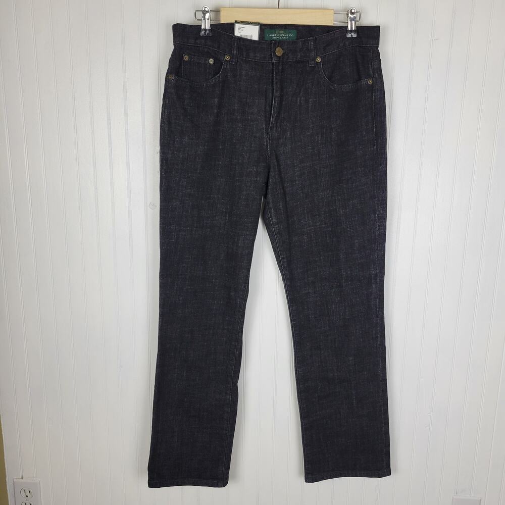 NWT Lauren Ralph Lauren Black Straight Leg jeans Size 10